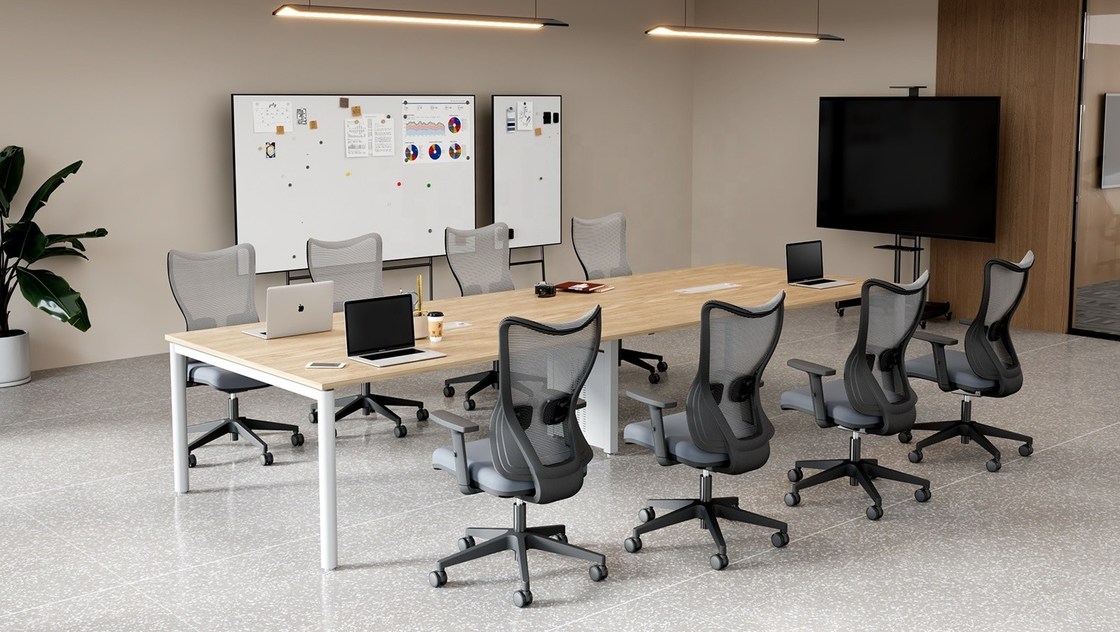 Office Furniture Luxury Lumbar Back Support Ergonomic Executive Swivel Computer Desk Mid-back Chairs