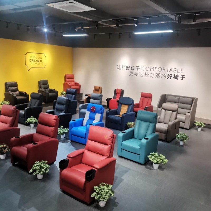 Commercial Furniture Luxury VIP Reclining Cinema Seats for Home Theater 70*90*104cm
