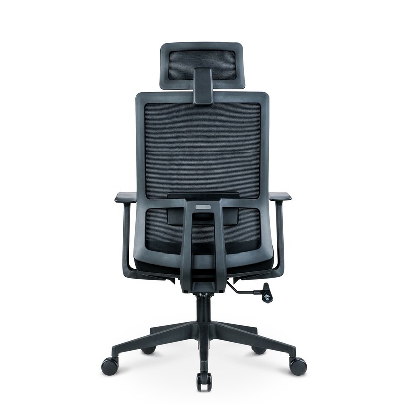 Modern Style Swivel Chair in Black Mesh Fabric for Ergonomic Office and BIFMA Standard