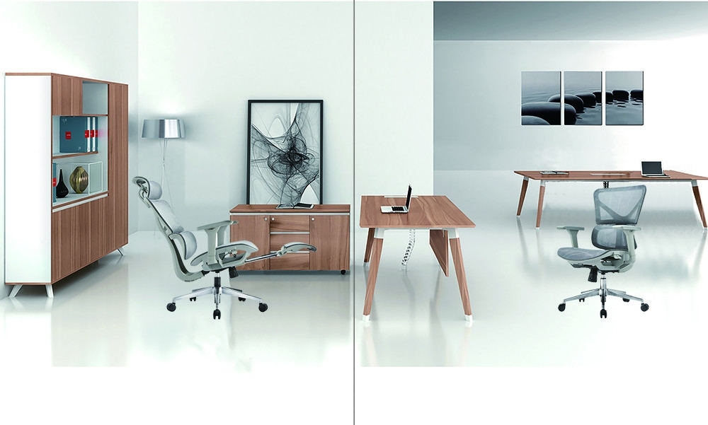 صندلی اجرایی با پارچه شبكه دار از نوع بالا صندلی اداری چرخش دار با پشتی قابل تنظیم