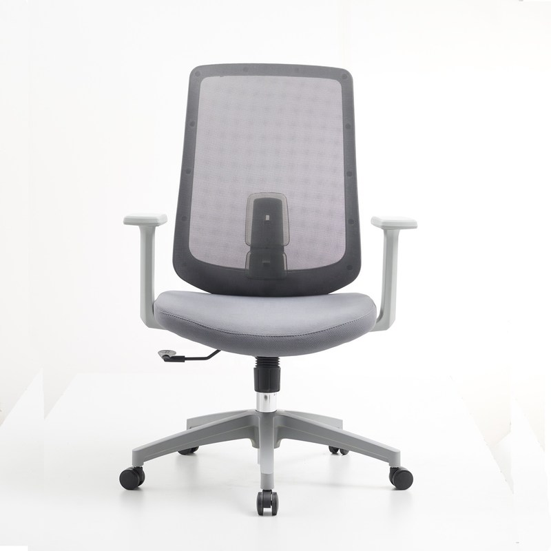 M-062B صندلی چرخدار خاکستری پشت وسط صندلی ارگونومیک اجرایی صندلی بلند دفتر