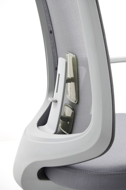 M-062B صندلی چرخدار خاکستری پشت وسط صندلی ارگونومیک اجرایی صندلی بلند دفتر