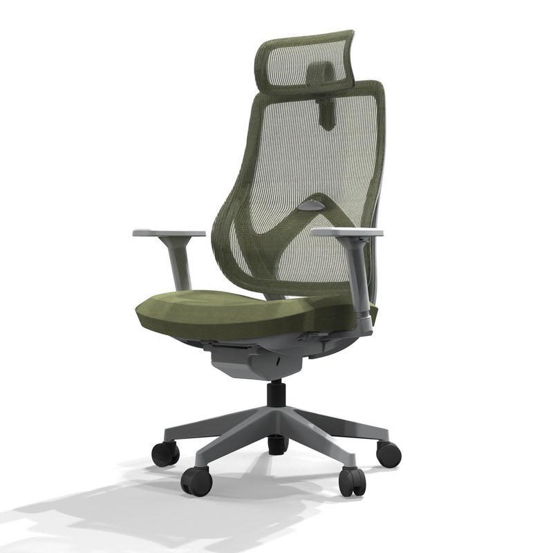 مکانیسم شاسی Drive-by-Wire پشت بلند صندلی اداری چرخش دار با پارچه کامل میش