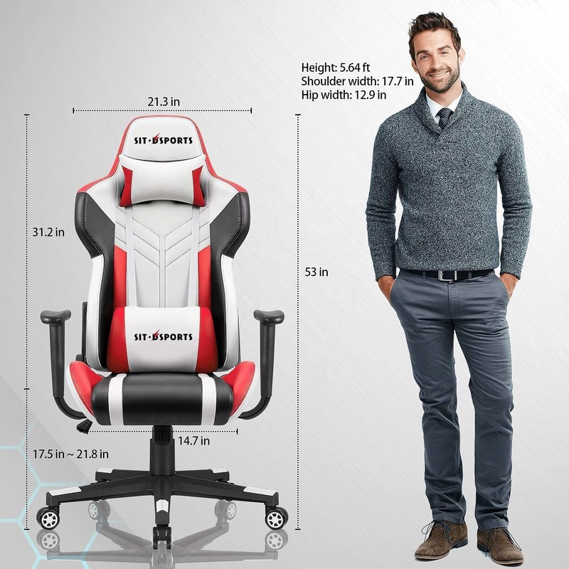 Comfortable PU Leather Custom Massage Y-SEATER Office Gaming Chair for Computer Gamer