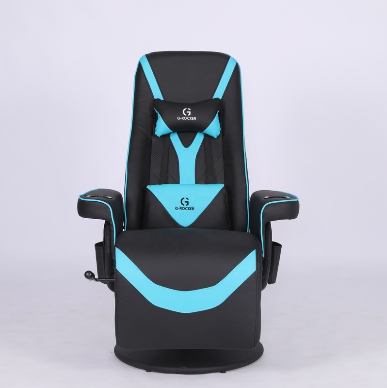 صندلی اداری مخصوص، صندلی گیمینگ لوکس با جا لیوانی به سبک مسابقه ای چرمی صورتی